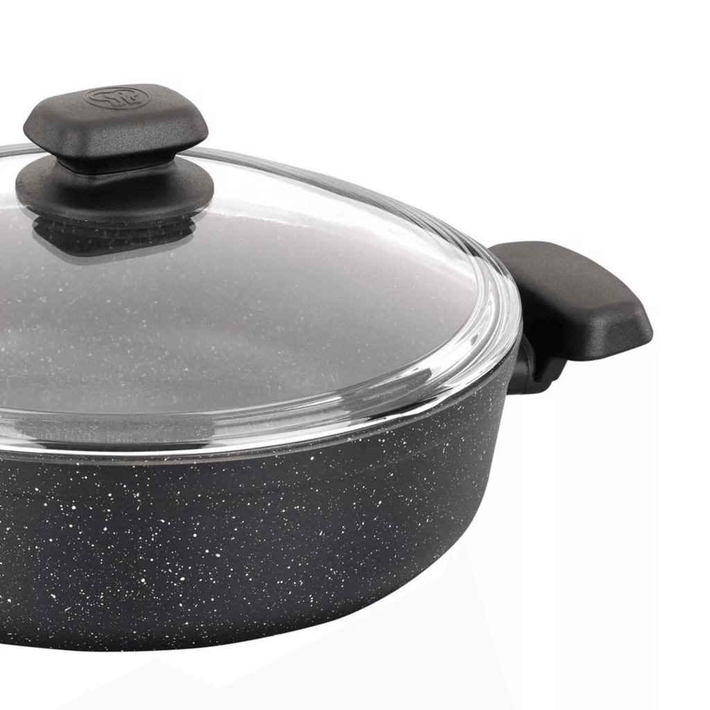 Korkmaz Ornella Aluminum 4L Non-Stick Low Casserole Dish with Lid