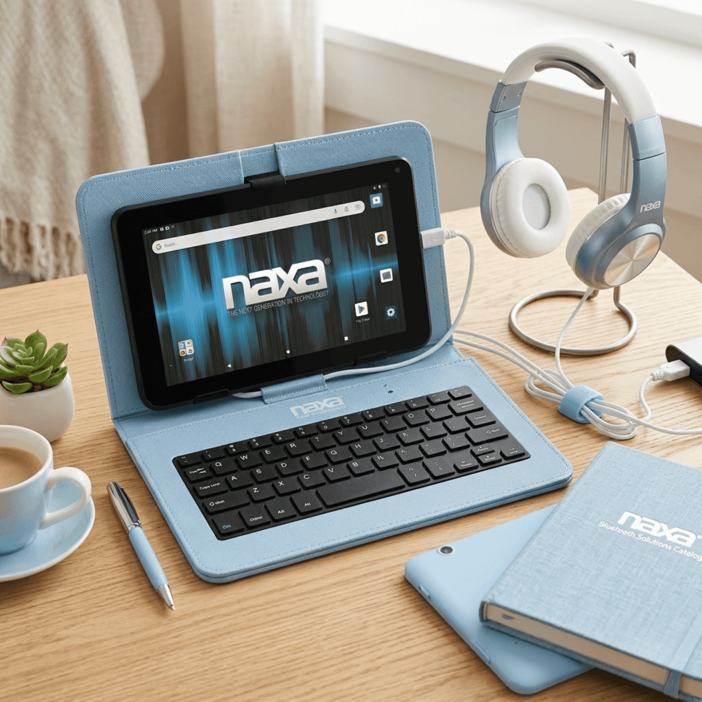 Naxa 10.1" Core Android 11 Tablet Kit Blue - Refurbished