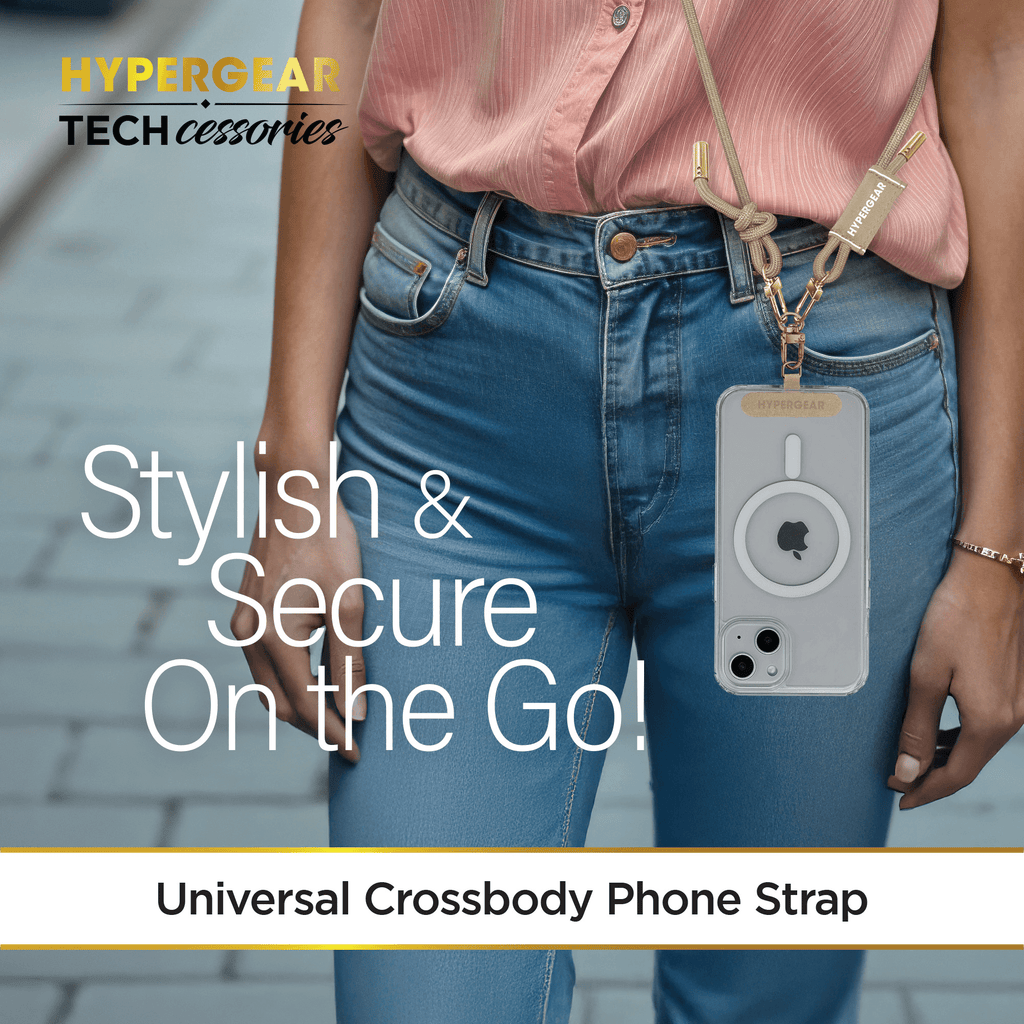 HyperGear TECHcessories Sand Rope with Gold Accents Universal Crossbody Phone Strap
