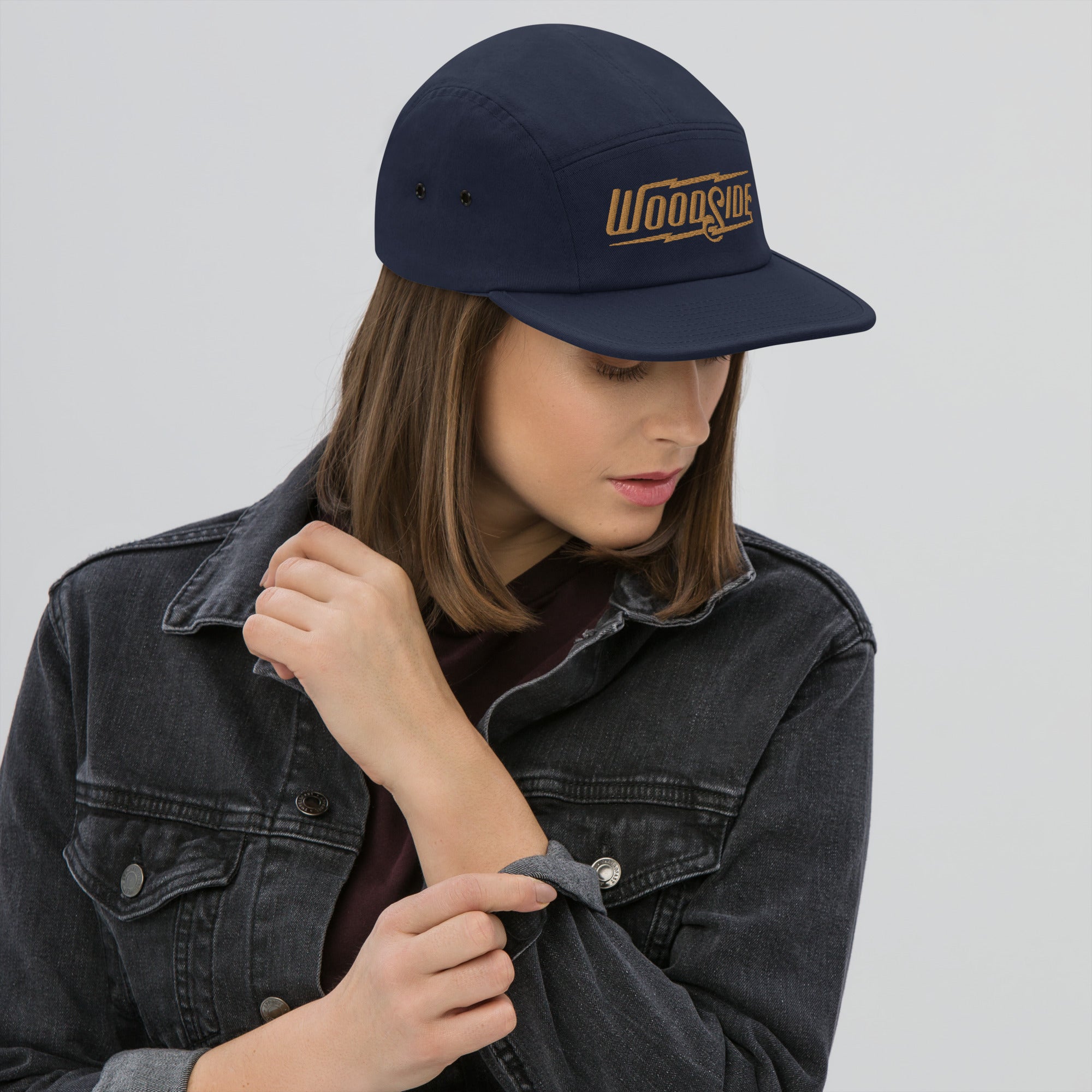 Woodside Brand Embroidered Logo Camper Hat