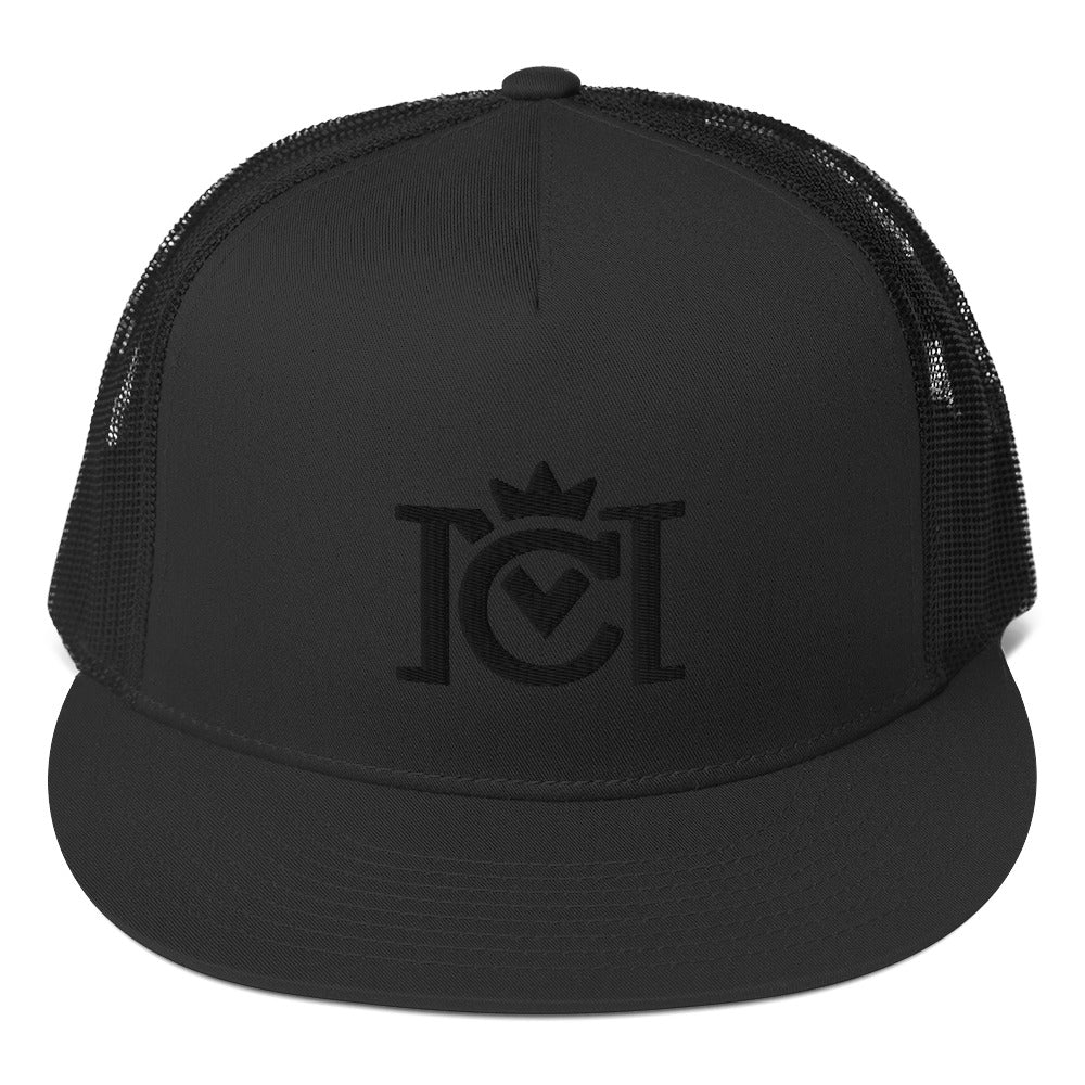 Crown Moto Blackout 3D Embroidered Trucker Cap