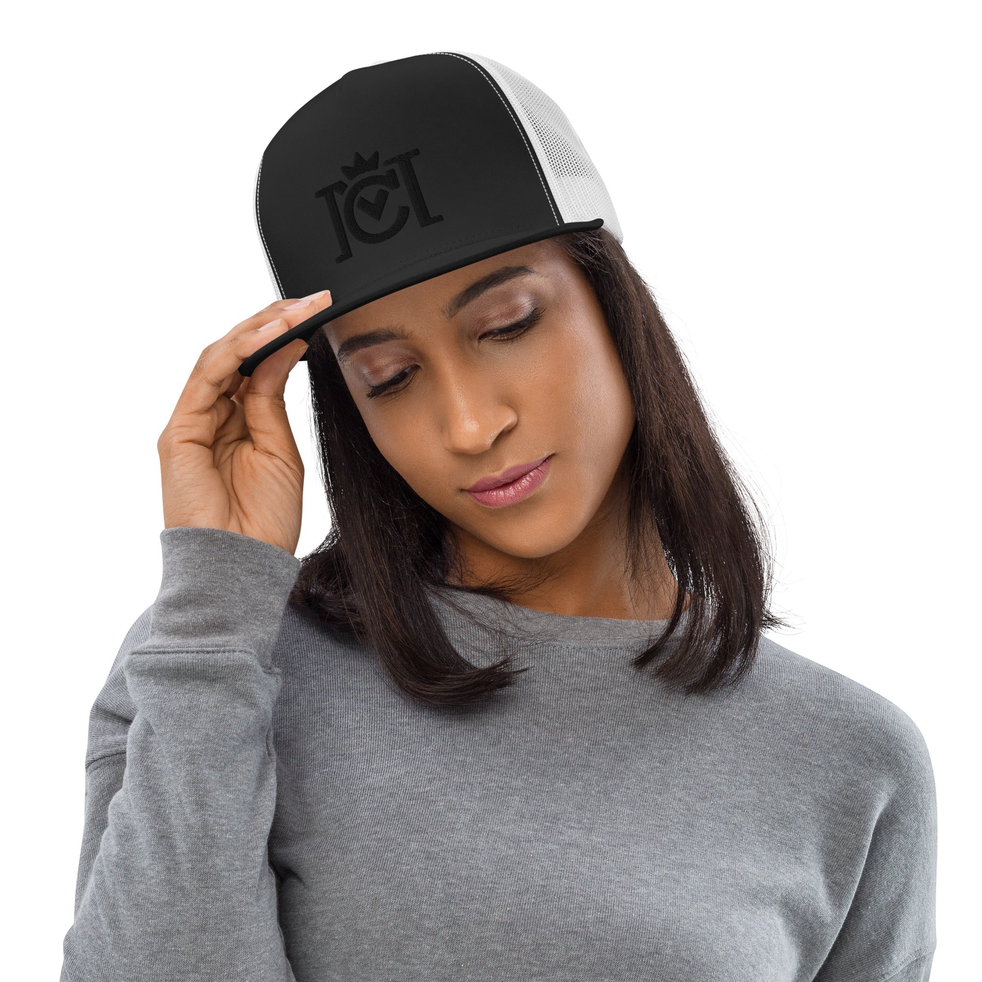 Crown Moto Blackout 3D Embroidered Trucker Cap