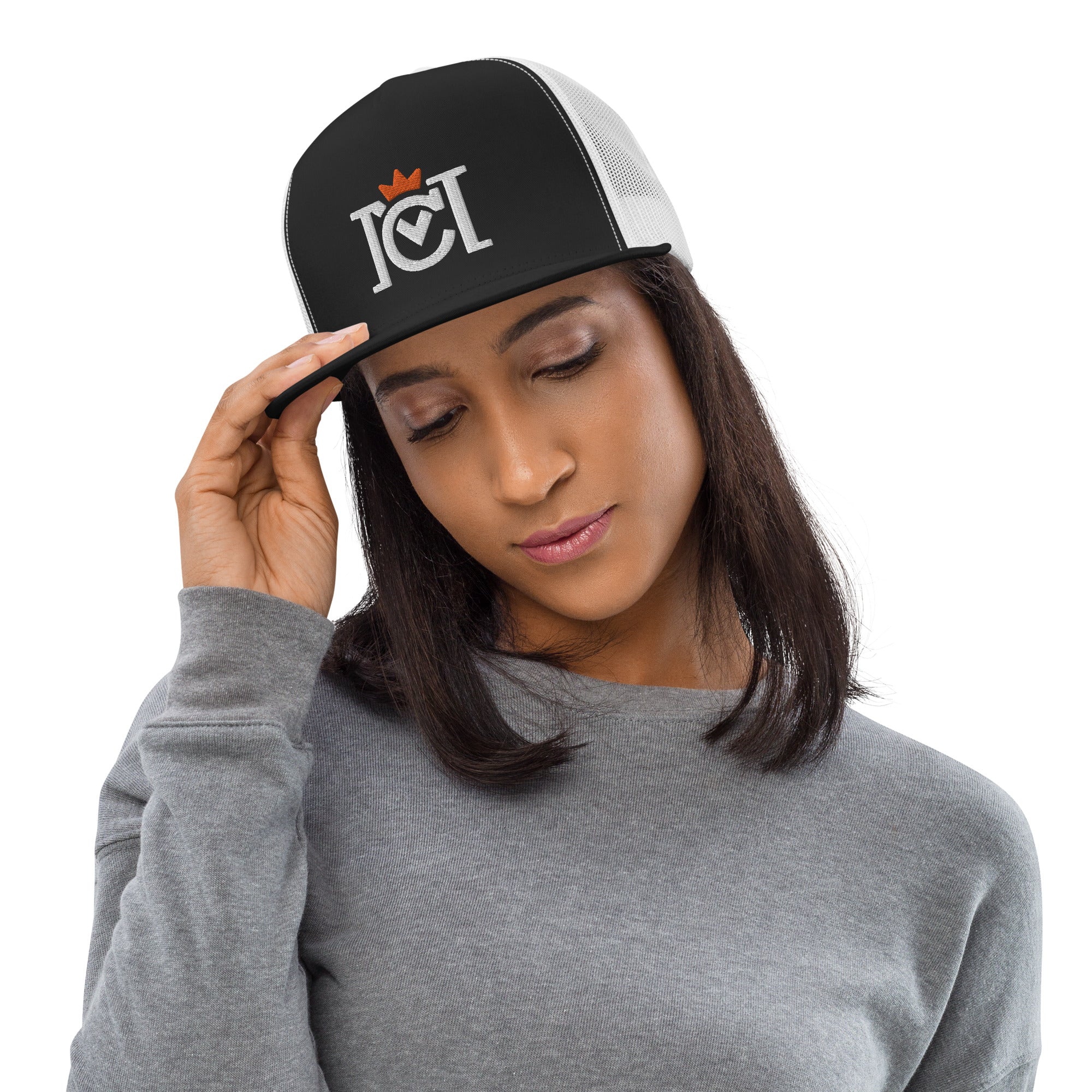 Crown Moto 3D Embroidered Logo Trucker Cap