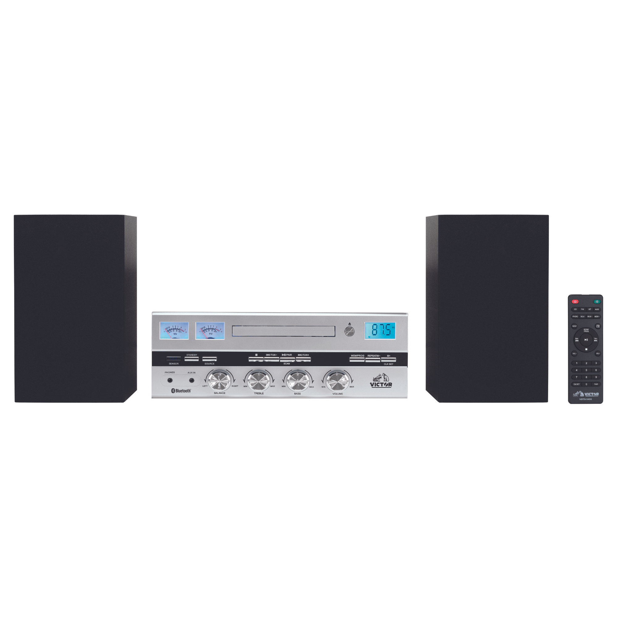Victor Milwaukee II Desktop BT CD Stereo System - Refurbished