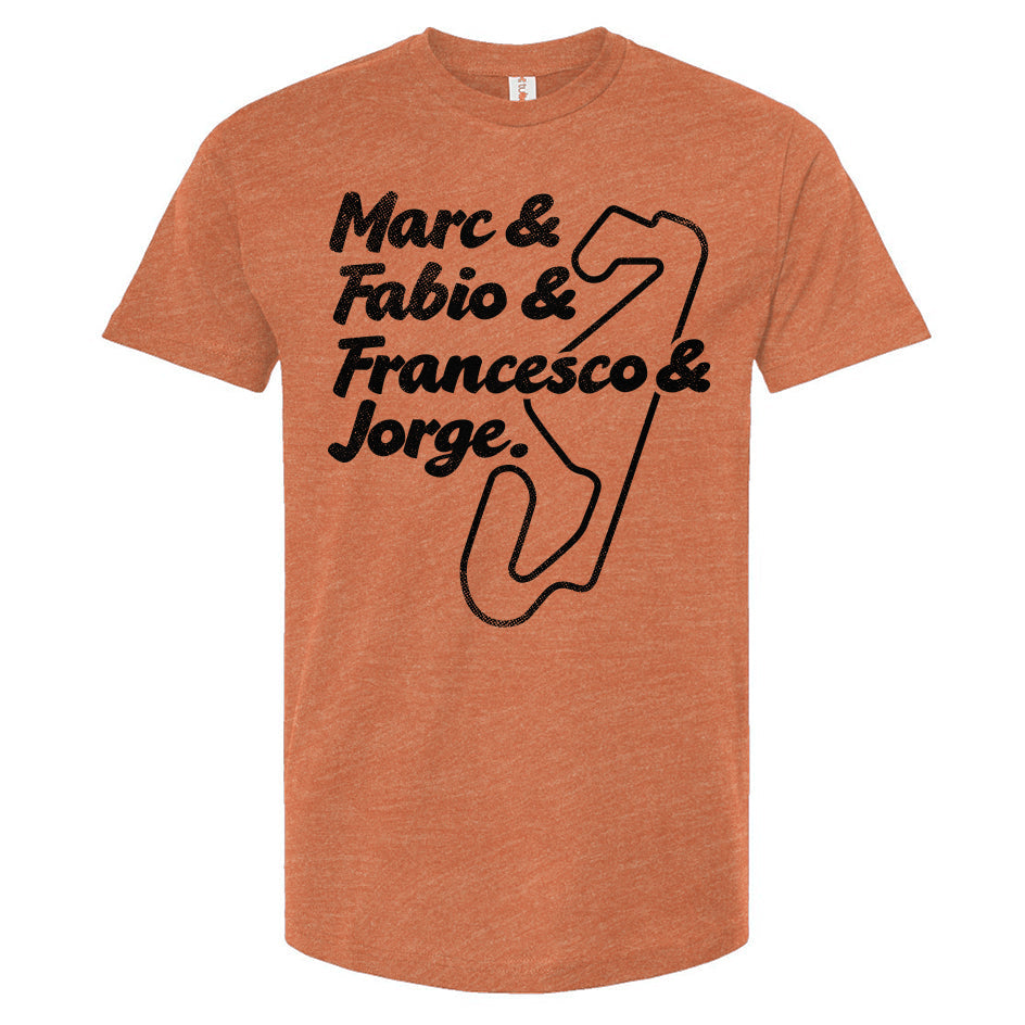 2016+ Era MotoGP Motorcycle Champions T-Shirt (black ink)