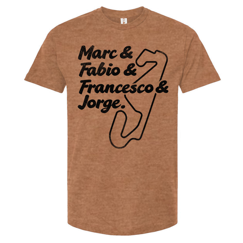 2016+ Era MotoGP Motorcycle Champions T-Shirt (black ink)