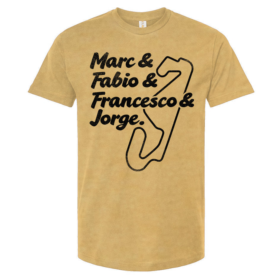 2016+ Era MotoGP Motorcycle Champions T-Shirt (black ink)