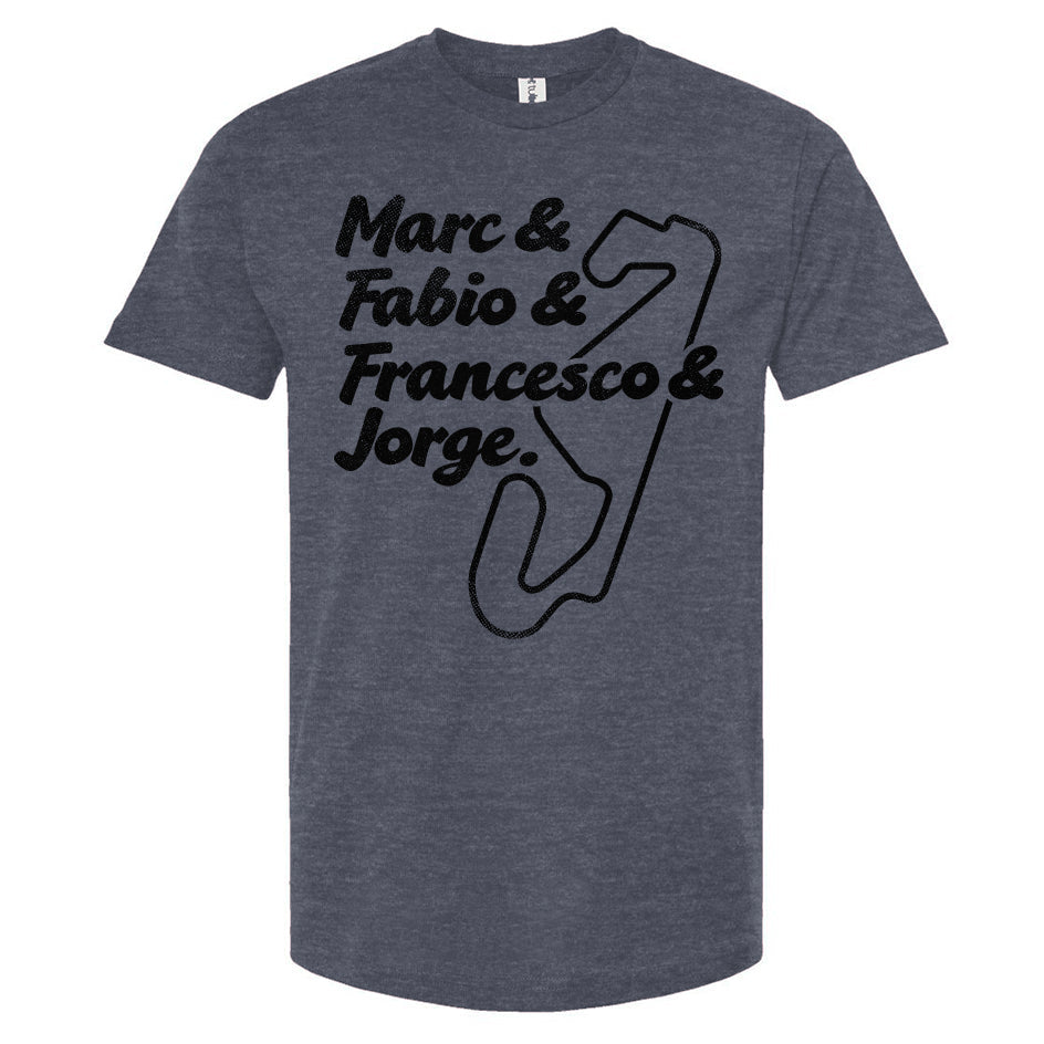 2016+ Era MotoGP Motorcycle Champions T-Shirt (black ink)