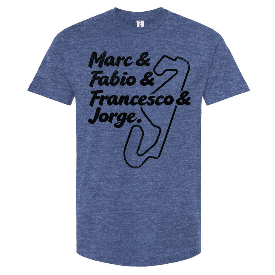 2016+ Era MotoGP Motorcycle Champions T-Shirt (black ink)