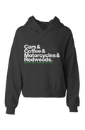 Cars & Coffee, Motorcycles & Redwoods Loma Mar Motor Gathering Women's Hip Height Hoodie