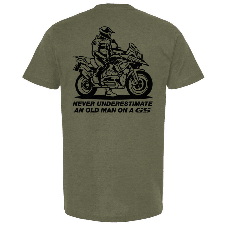 Never Underestimate an Old Man on a GS (v3) T-Shirt