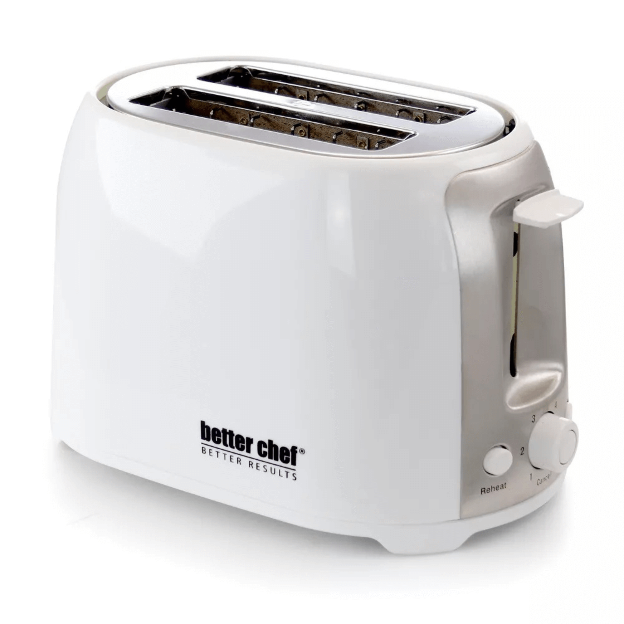 Better Chef Deluxe Cool Touch Wide-Slot 2-Slice Toaster with Stainless Accents - REFURBISHED