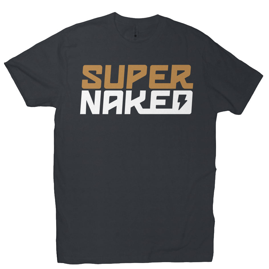 SUPERNAKED Stacked Gold Logo T-Shirt
