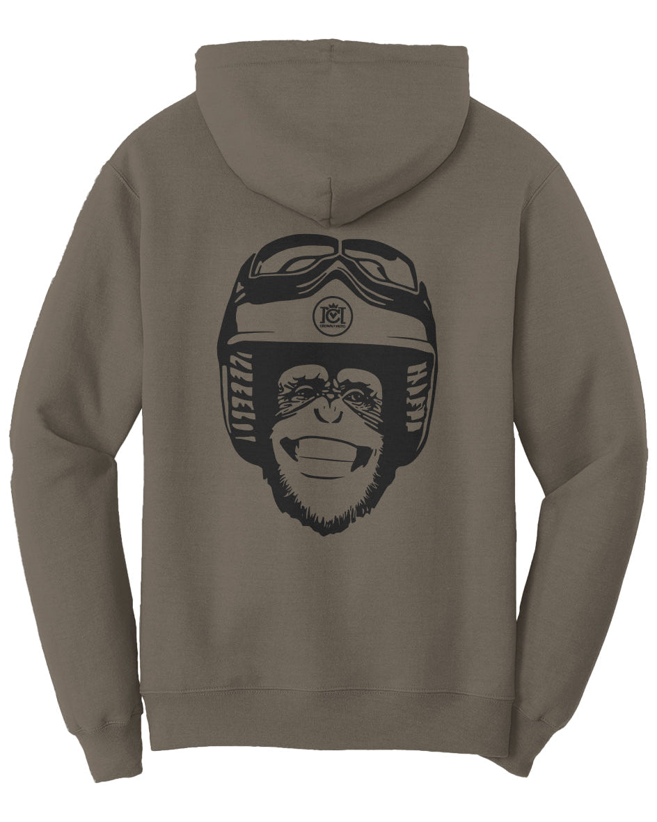 Moto Monkey Fleece Pullover Hoodie