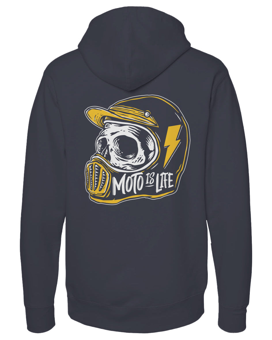 Moto is Life - Skull Pullover Hoodie
