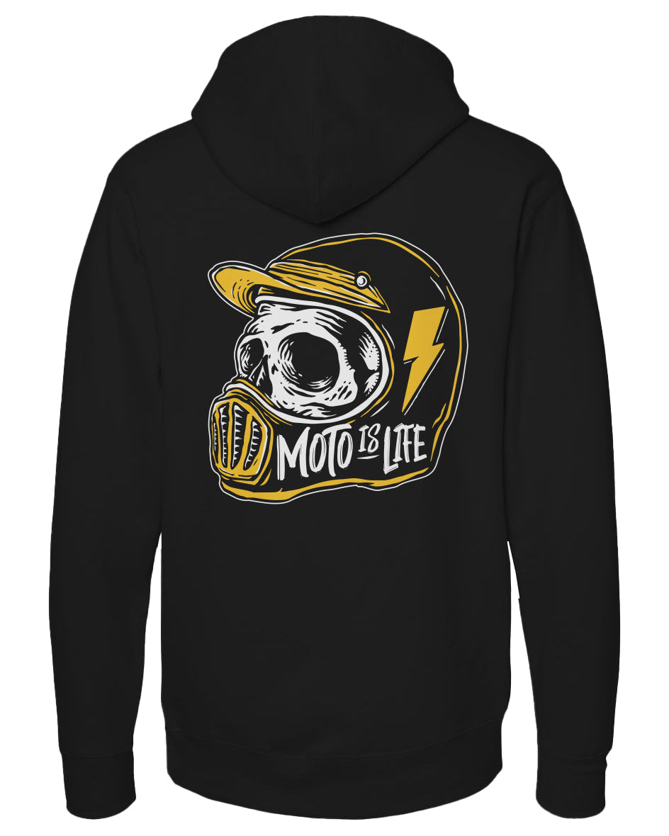 Moto is Life - Skull Pullover Hoodie