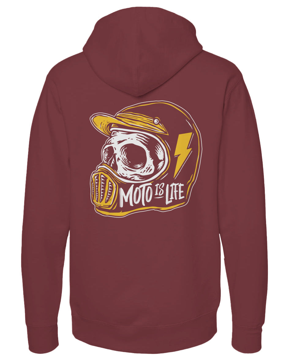 Moto is Life - Skull Pullover Hoodie