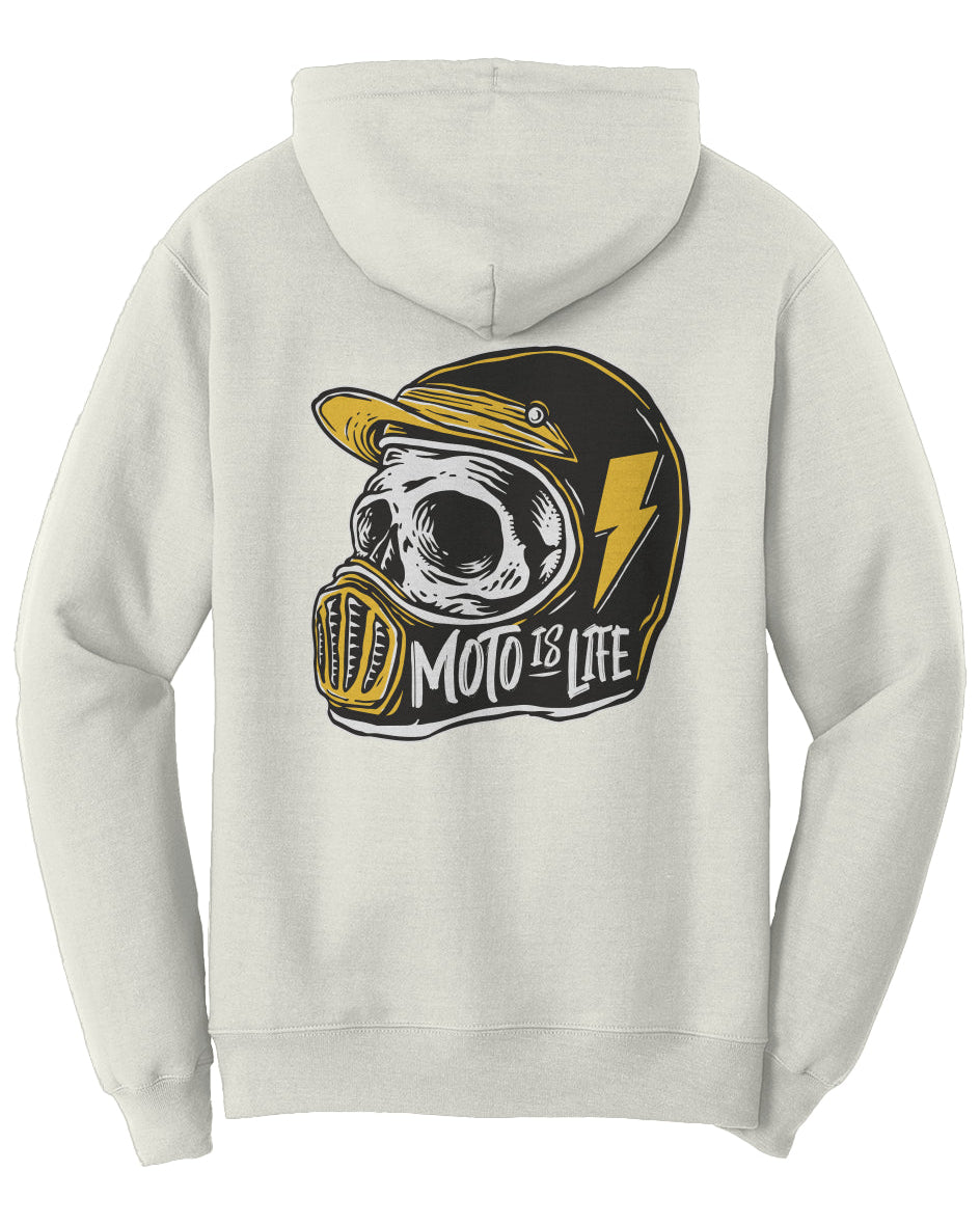Moto is Life - Solid Skull Pullover Hoodie