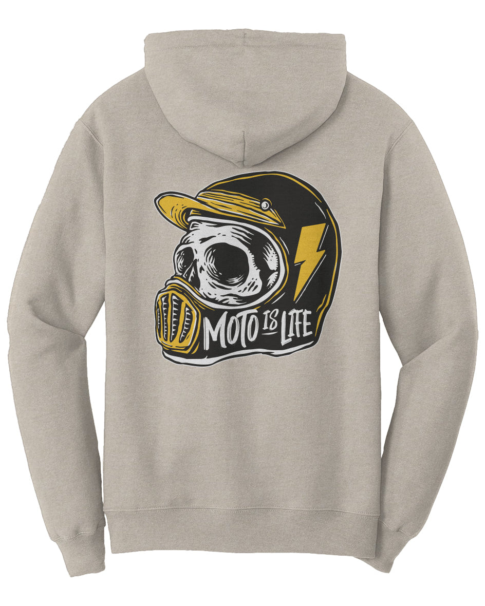 Moto is Life - Solid Skull Pullover Hoodie