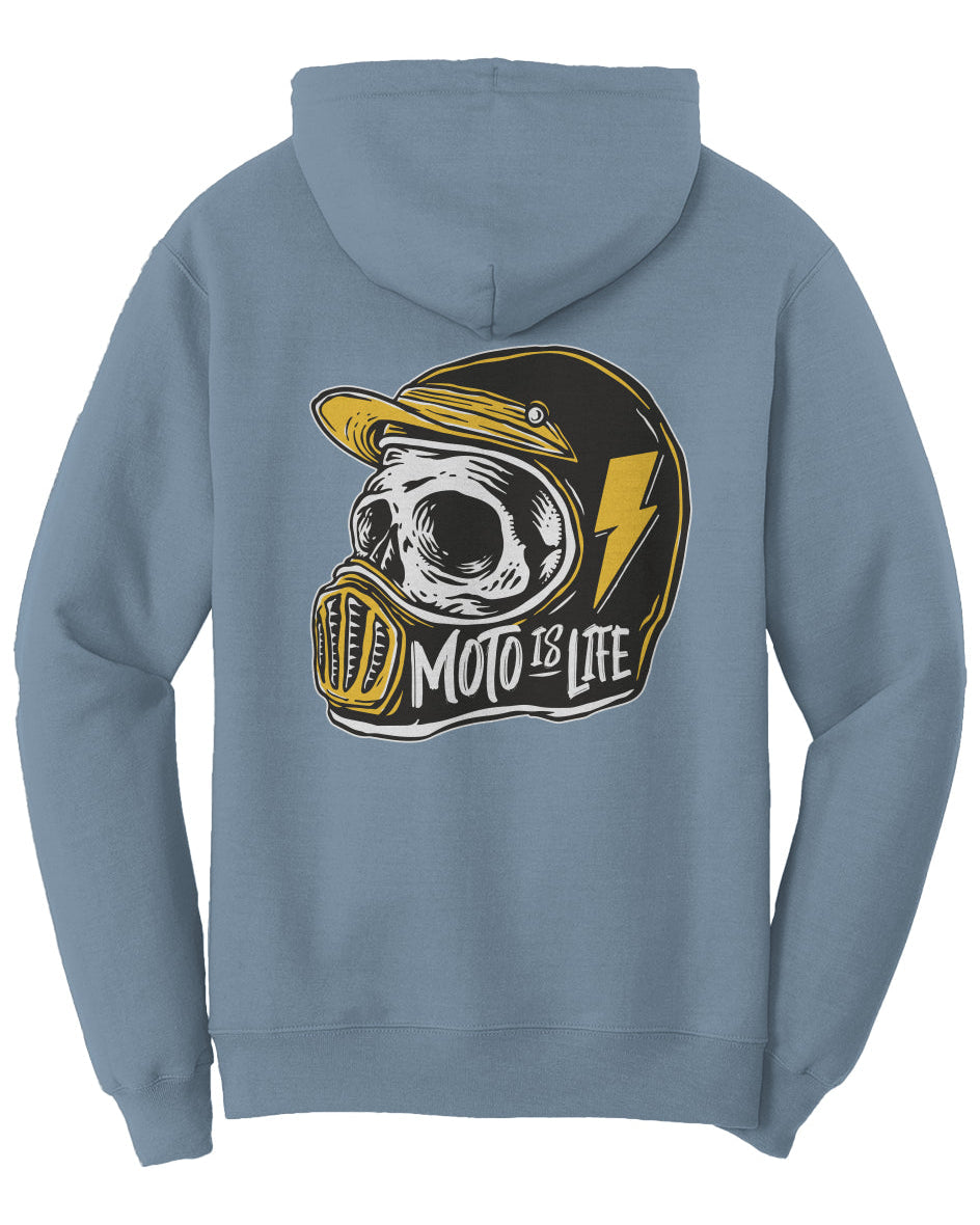 Moto is Life - Solid Skull Pullover Hoodie