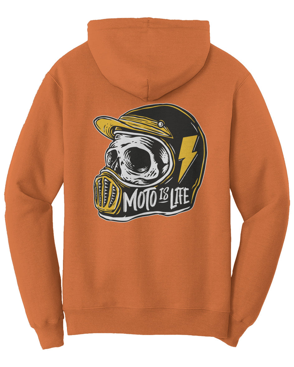 Moto is Life - Solid Skull Pullover Hoodie