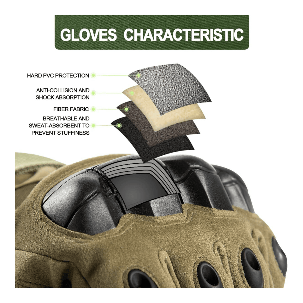 JupiterGear Tactical Military Airsoft Gloves for Outdoor Sports, Paintball, and Motorcycling with Touchscreen Fingertip Capability