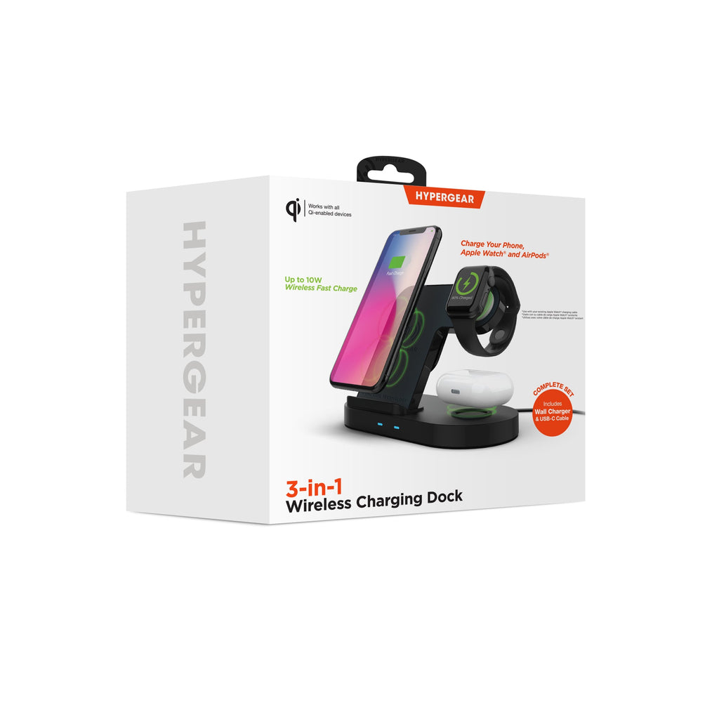 HyperGear 3-in-1 Wireless Charging Dock