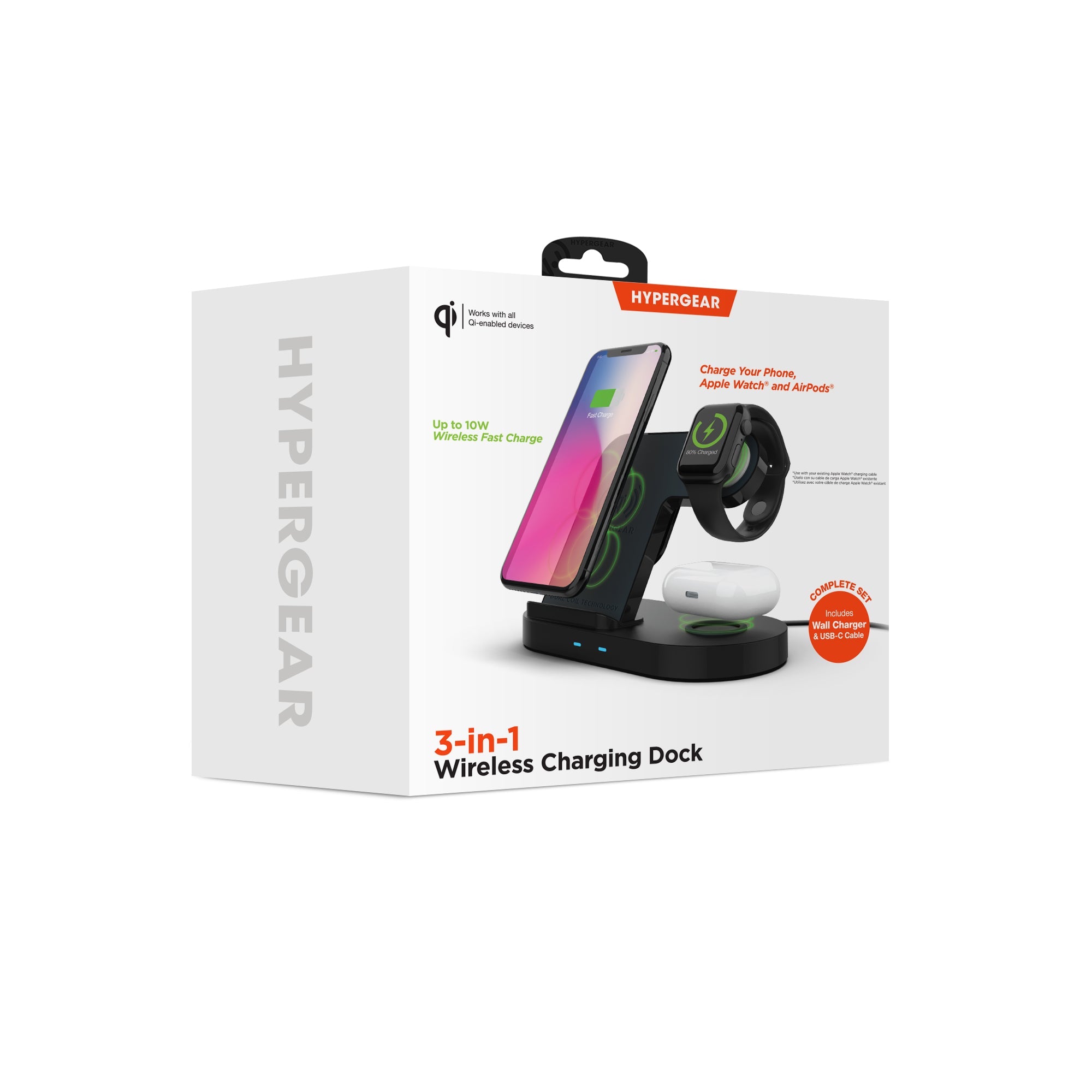 HyperGear 3-in-1 Wireless Charging Dock