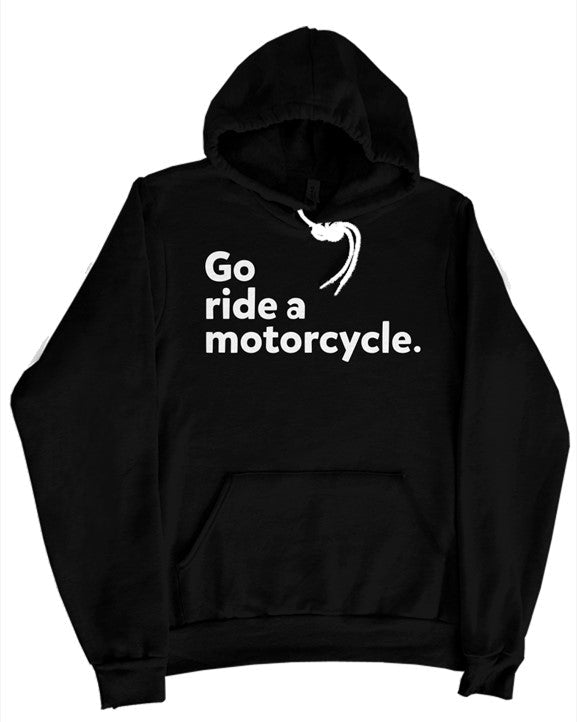 "Go ride a motorcycle" Checkered Flag Premium Hoodie