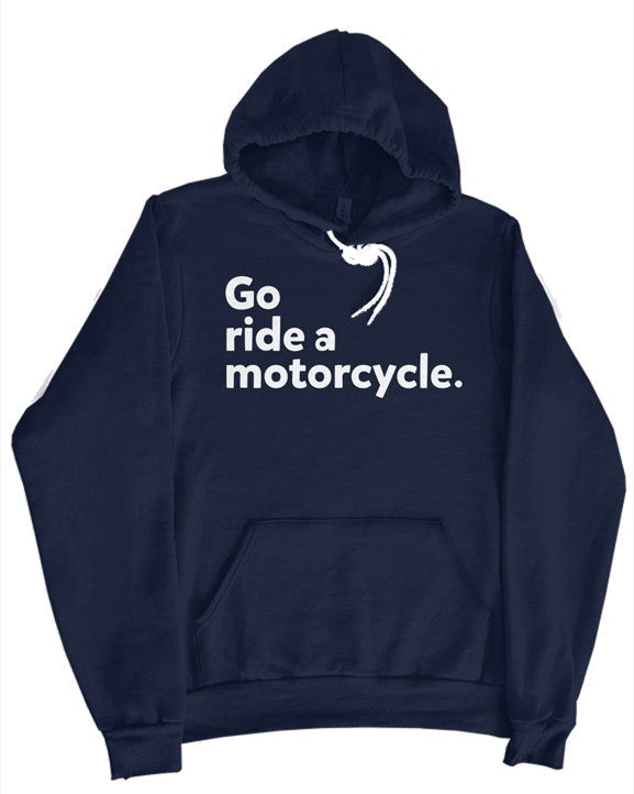 "Go ride a motorcycle" Checkered Flag Premium Hoodie