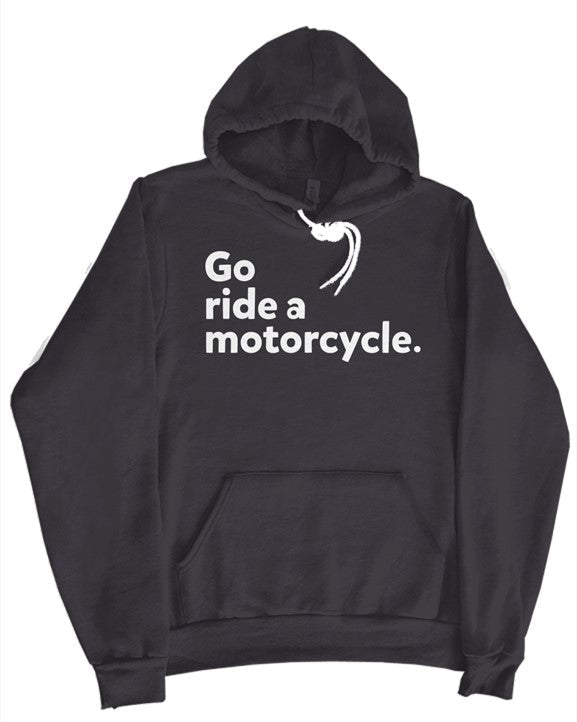 "Go ride a motorcycle" Checkered Flag Premium Hoodie
