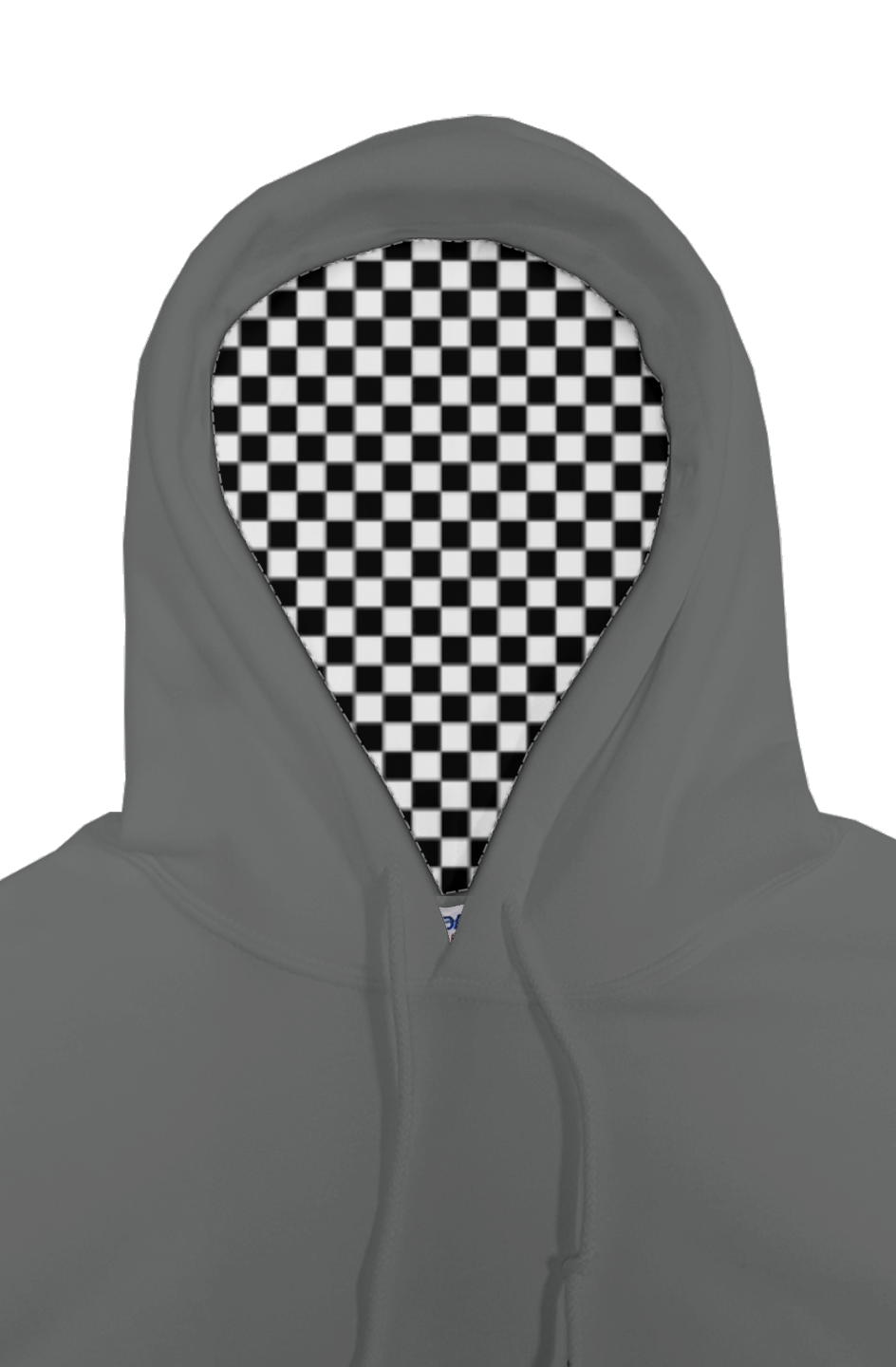 "Go ride a motorcycle" Checkered Flag Hoodie (black ink)