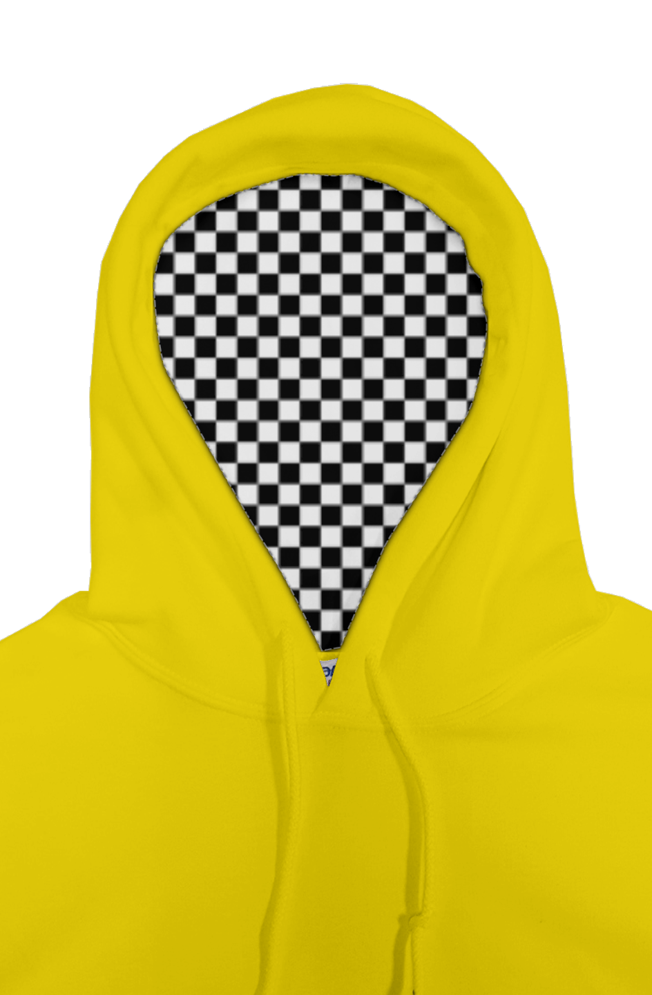 "Go ride a motorcycle" Checkered Flag Hoodie (black ink)