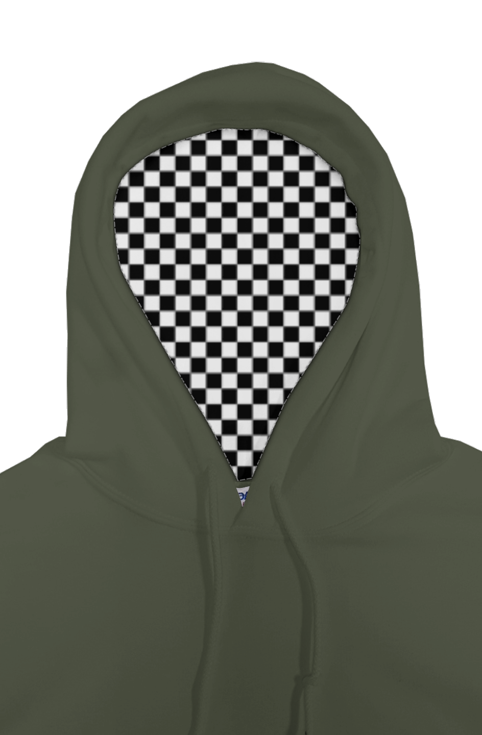 "Go ride a motorcycle" Checkered Flag Hoodie (black ink)