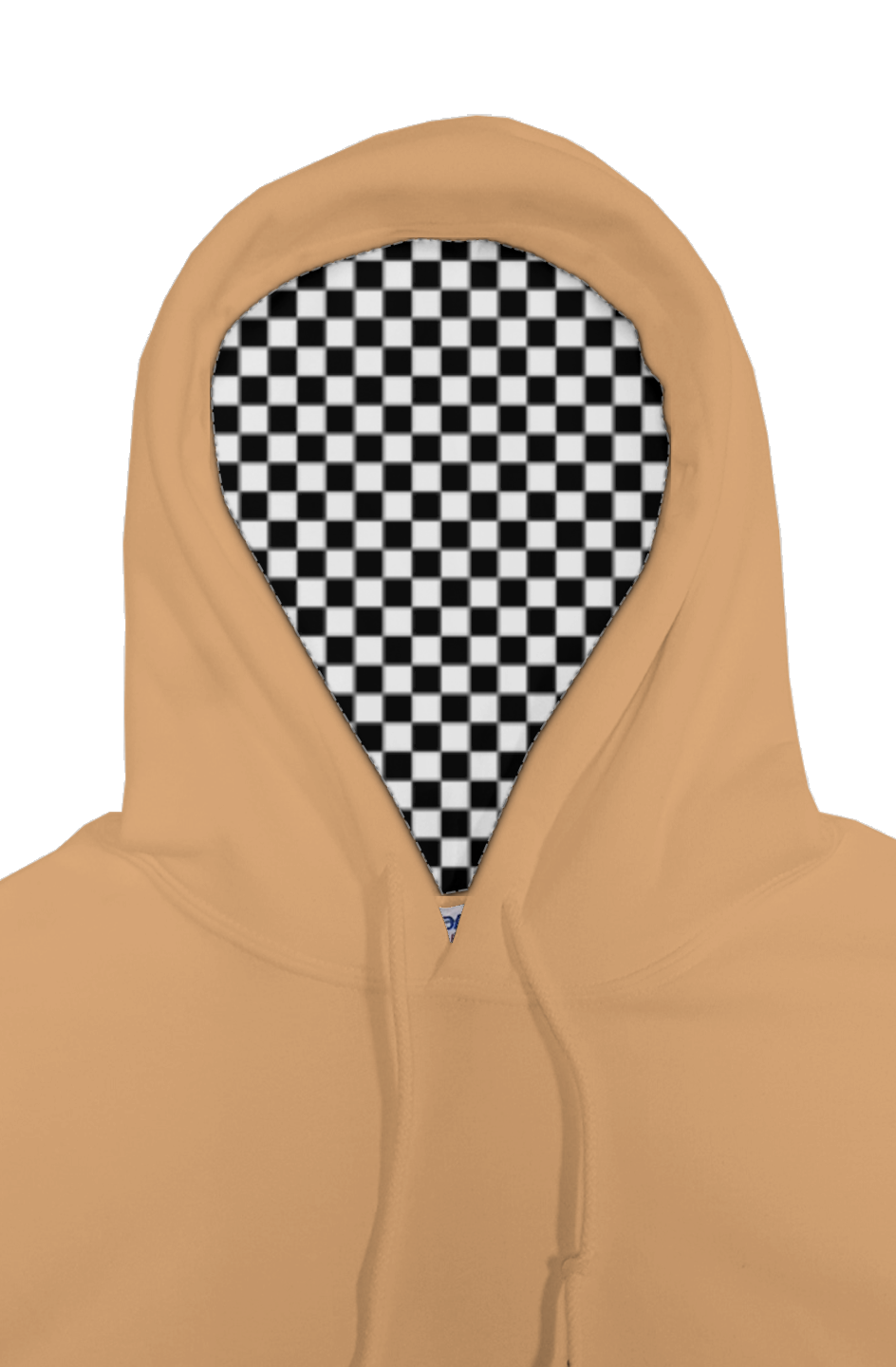 "Go ride a motorcycle" Checkered Flag Hoodie (black ink)