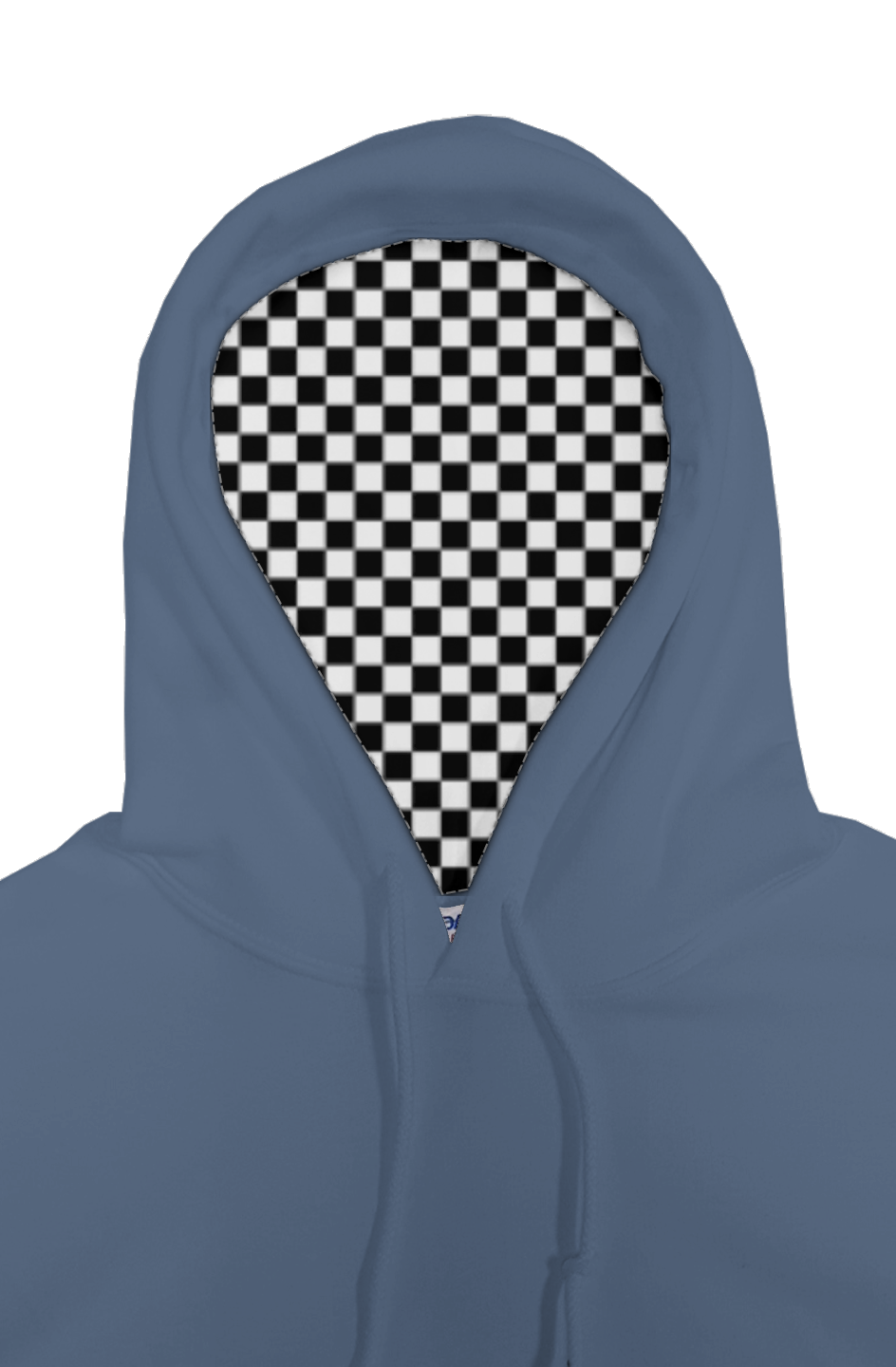 "Go ride a motorcycle" Checkered Flag Hoodie (black ink)