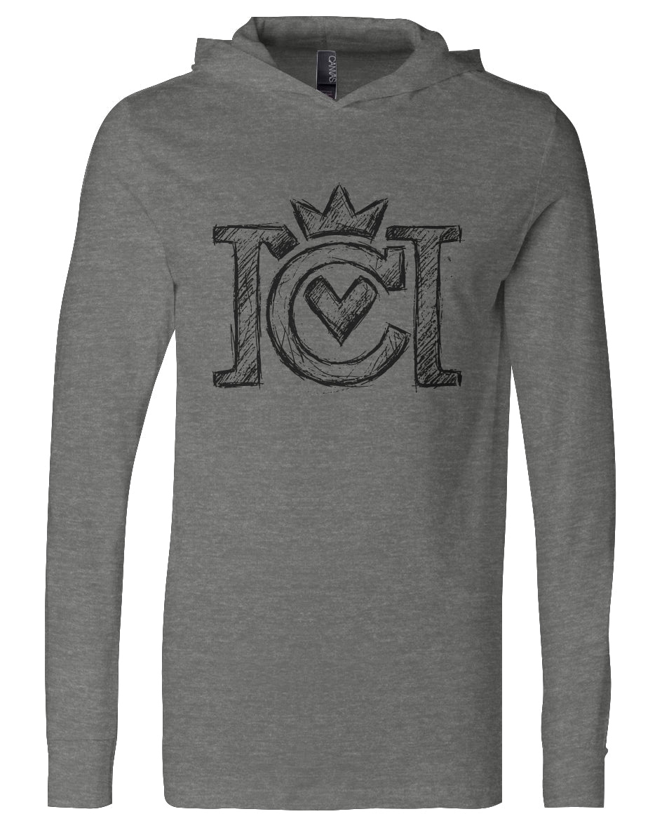Sketch Logo Long Sleeve Hooded Jersey