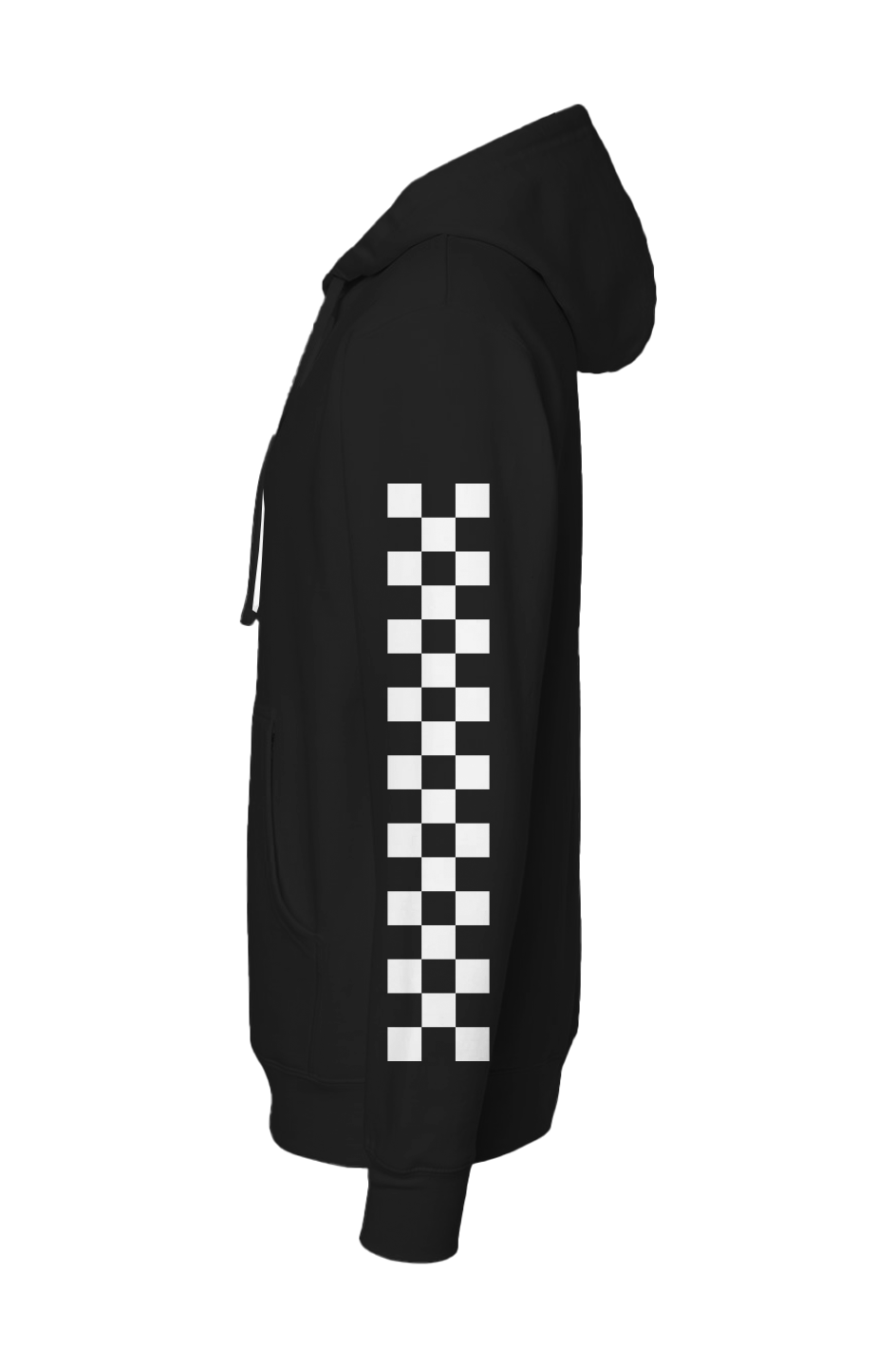 Motorcycle People NY Checkered Sleeve Hoodie