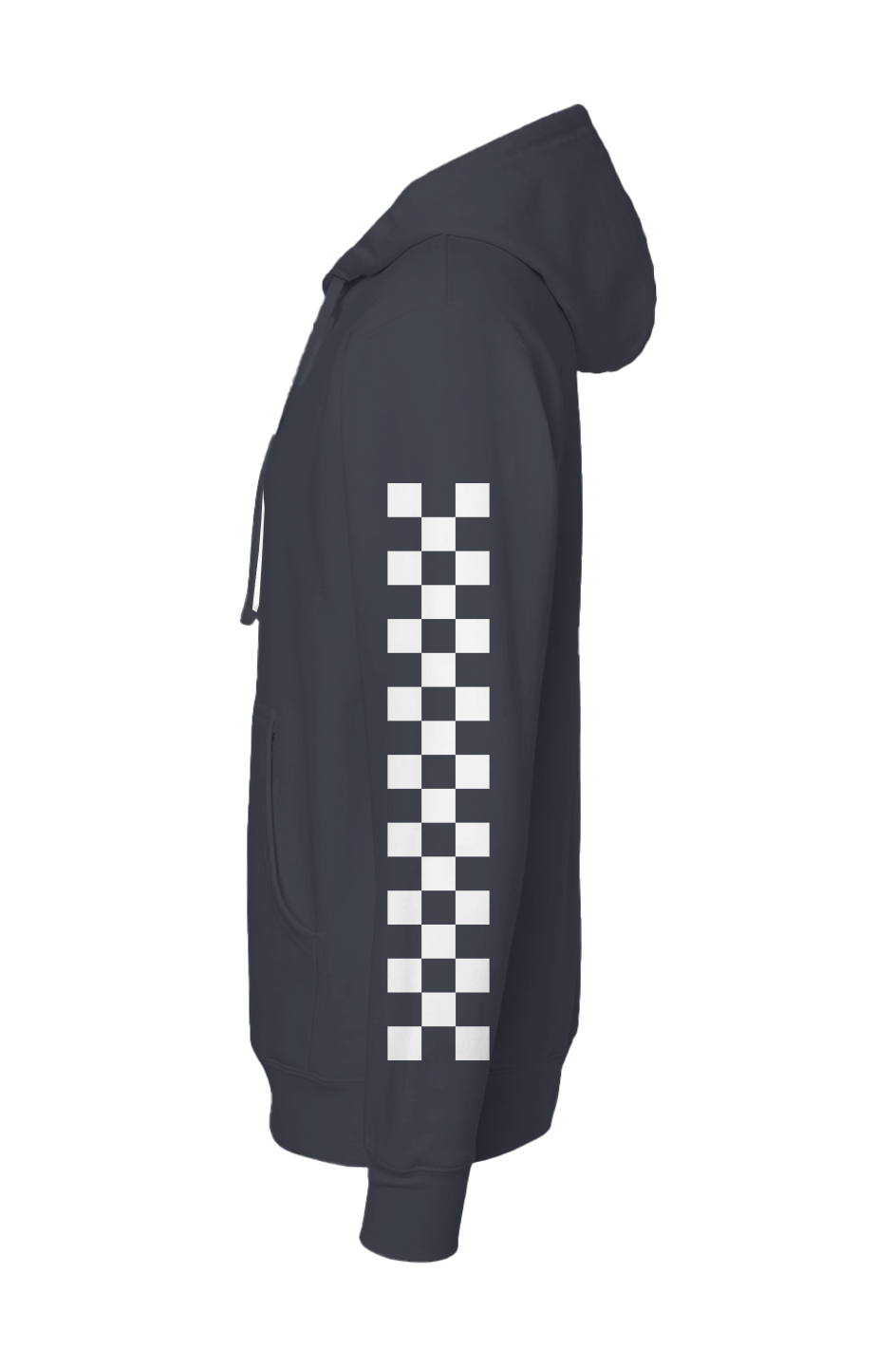 Motorcycle People NY Checkered Sleeve Hoodie
