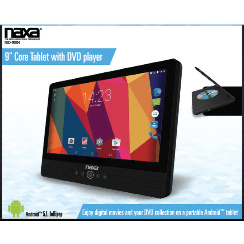 Naxa 9" Core Tablet & DVD Player with Android OS 5.1 - Refurbished