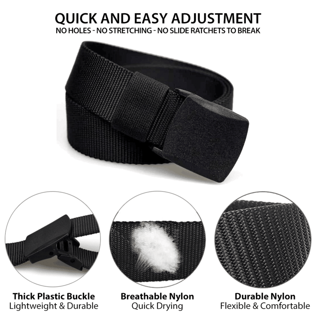 XGear Tactical Adjustable Nylon Belt with Plastic Buckle