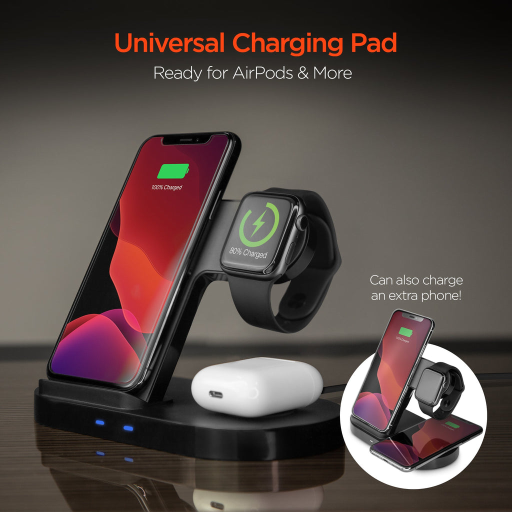 HyperGear 3-in-1 Wireless Charging Dock
