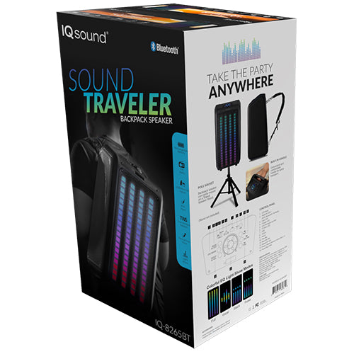 IQ Sound 2 x 6.5" Sound Traveler Portable Backpack Speaker
