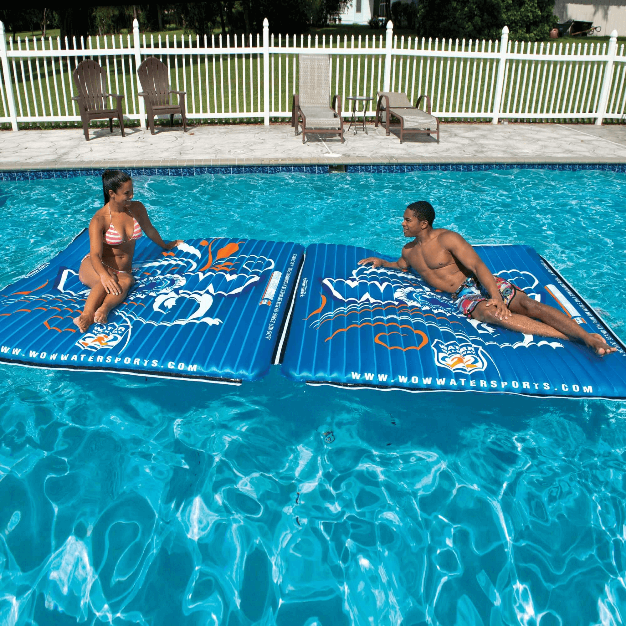 WOW Watersports Water Walkway 6 x 6 Inflatable Walkway with Zippers