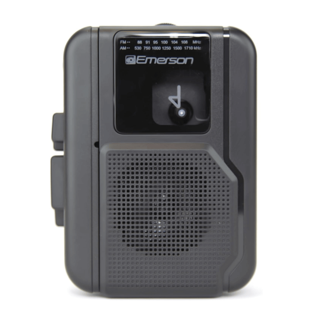 Emerson Portable Cassette Player with Bluetooth Out and Built-In Microphone