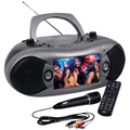 Naxa 7” Bluetooth TV DVD Boombox with Mic Grey - Refurbished