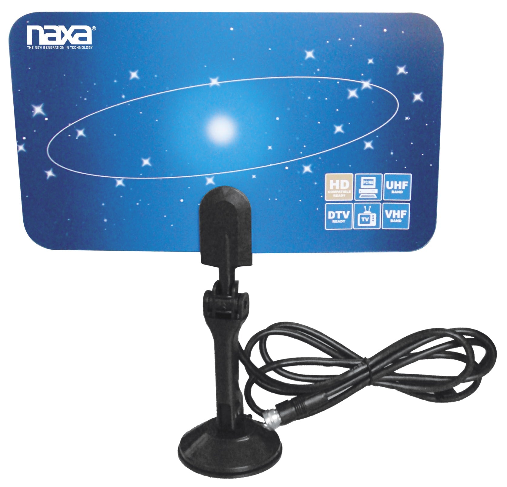 Naxa Ultra-Thin Flat Panel Style Powered Antenna For HDTV and ATSC Digital TV