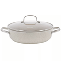 Korkmaz Granita Aluminum 3.5L Non-Stick Low Casserole Dish with Lid