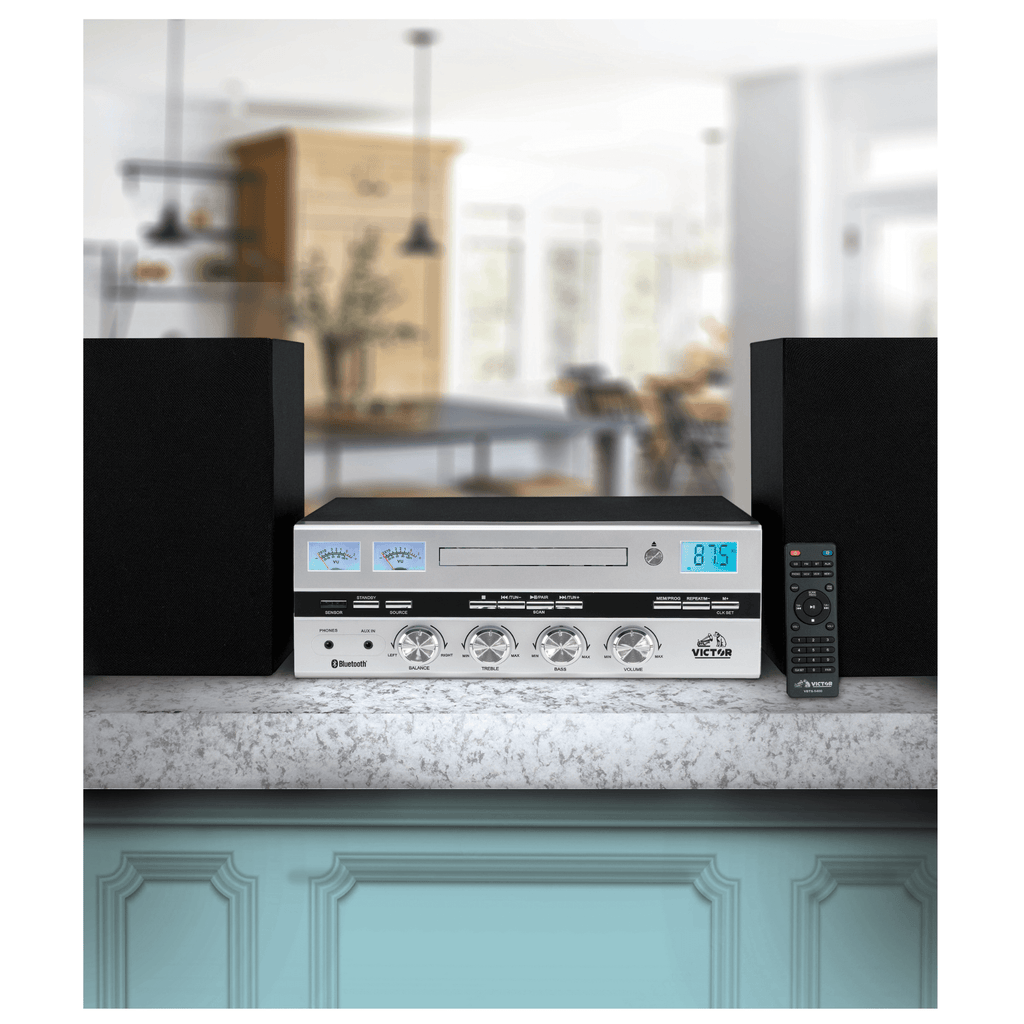 Victor Milwaukee II Desktop BT CD Stereo System - Refurbished