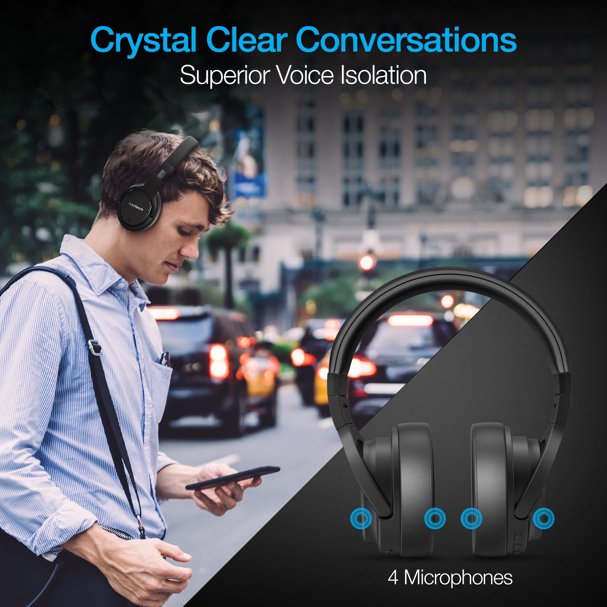 Naztech Driver ANC1000 Wireless Headphones